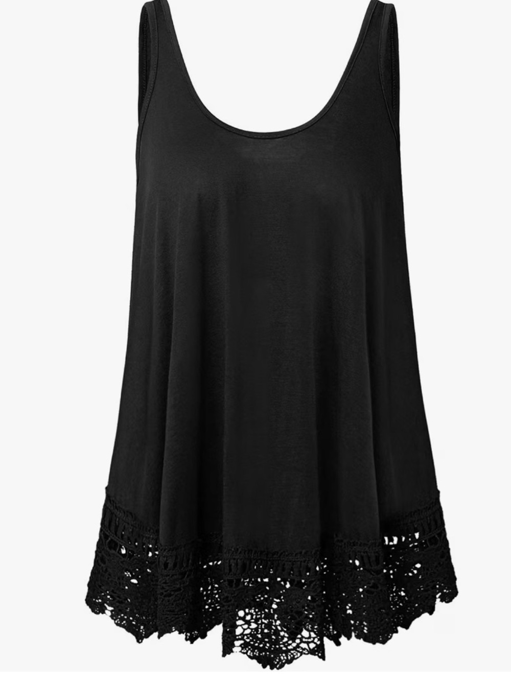 Plus Size Swing Lace Flowy Tank Top for Women